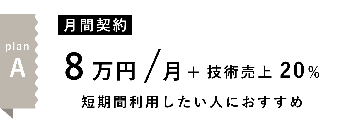 planA 時間貸し スポット利用したい方におすすめ